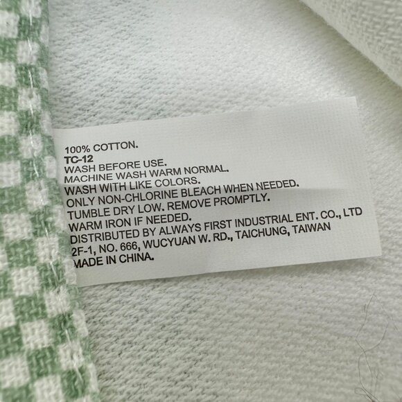 Kitchen Dish Towel and Silicone Trivet Set 2-Piece Green White Cotton Silicone - Picture 6 of 7